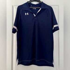 Under Armour Dark Blue Polo with White Accents